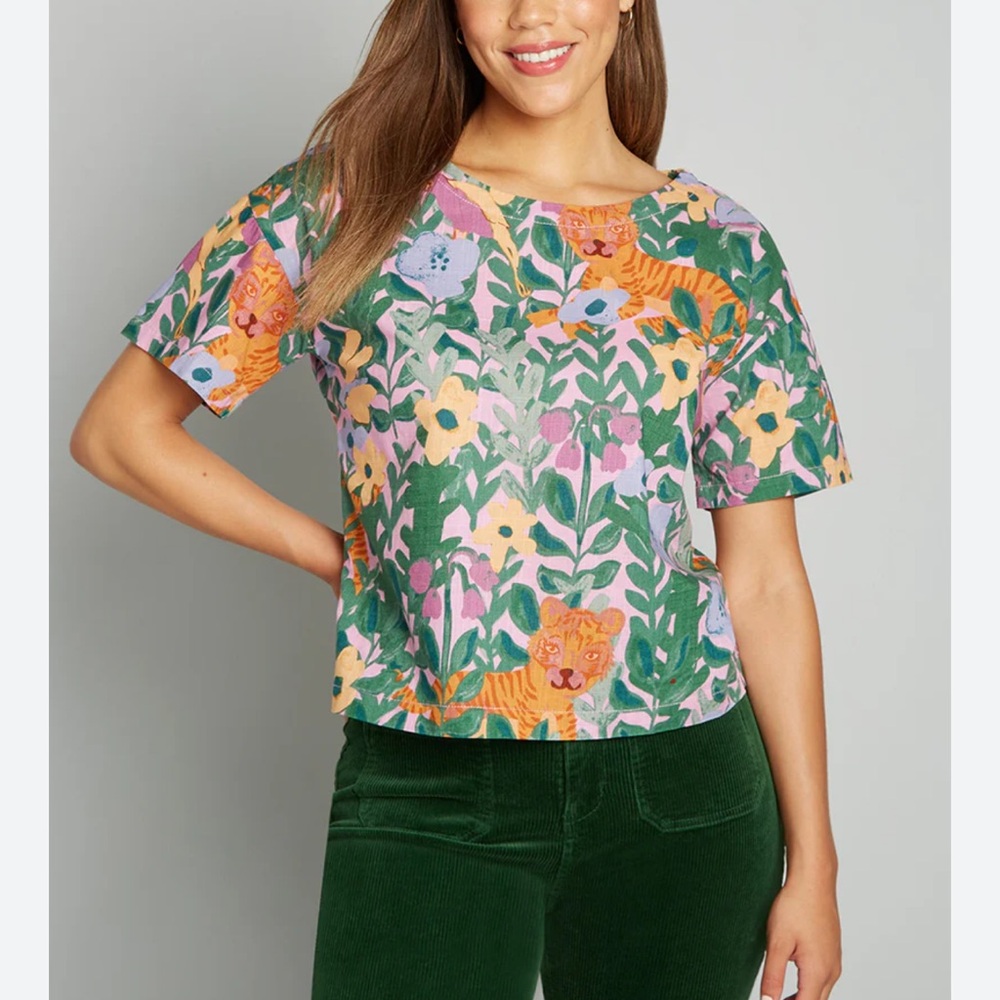 NWT ModCloth Princess Highway Tiger Hideaway Top